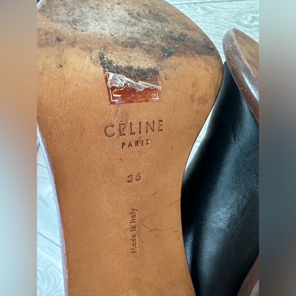 Celine Slingback Black Heels by Pheobe Philo - Picture 8 of 10